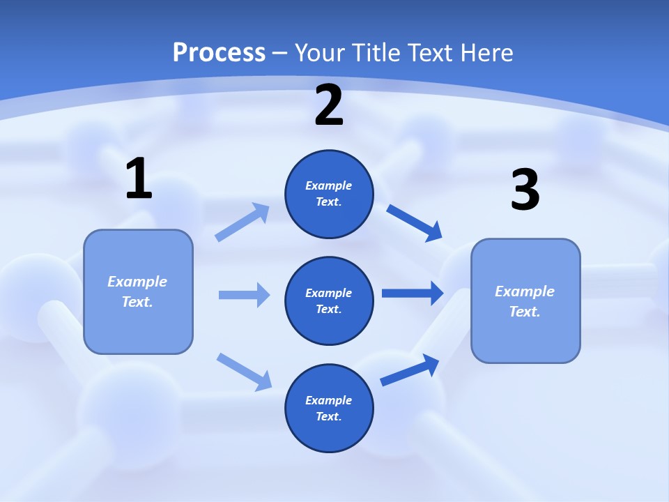 A Blue And White Background With Blue Circles PowerPoint Template