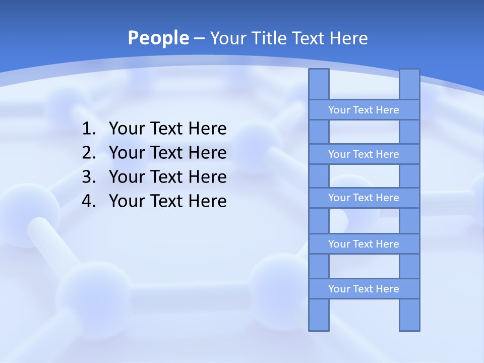 A Blue And White Background With Blue Circles PowerPoint Template