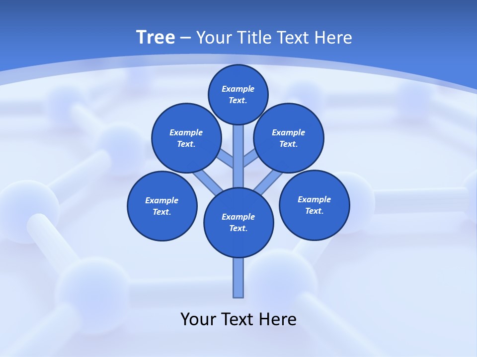 A Blue And White Background With Blue Circles PowerPoint Template