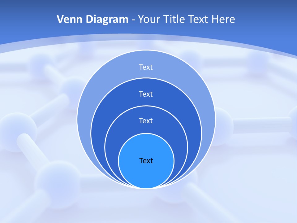 A Blue And White Background With Blue Circles PowerPoint Template