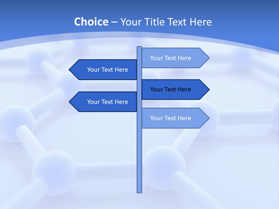 A Blue And White Background With Blue Circles PowerPoint Template