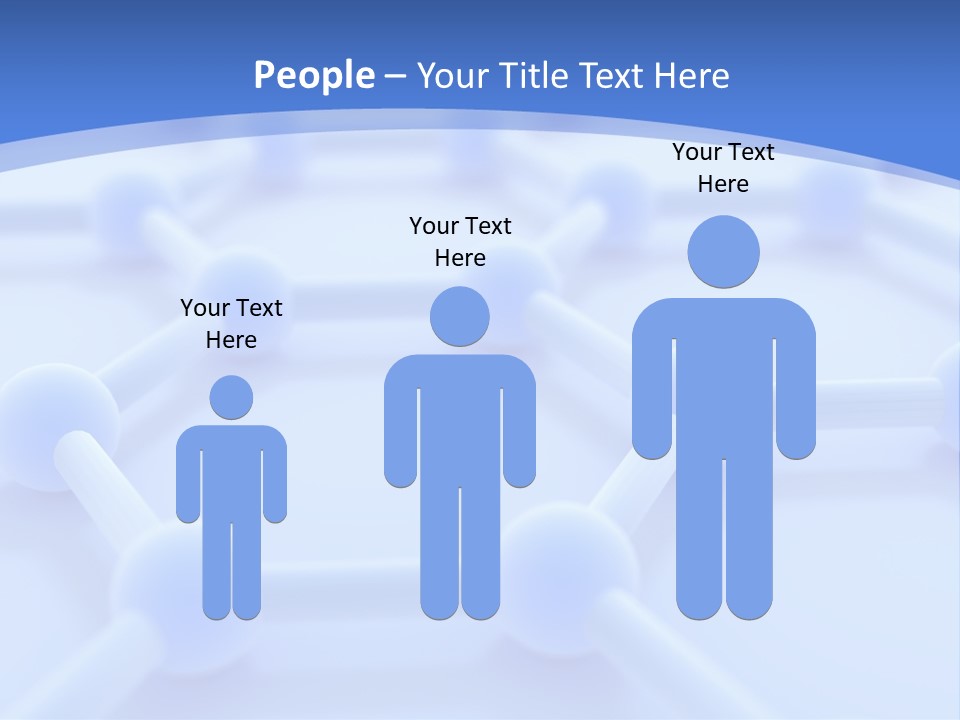 A Blue And White Background With Blue Circles PowerPoint Template