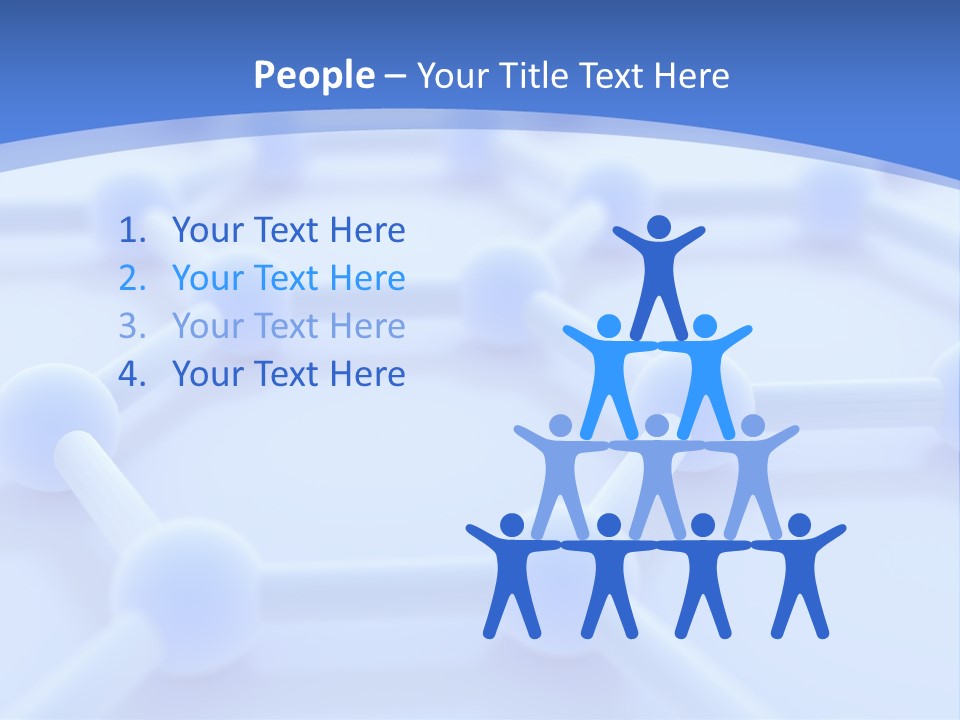 A Blue And White Background With Blue Circles PowerPoint Template