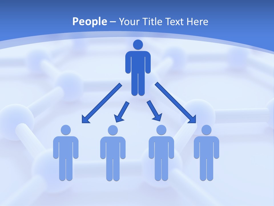 A Blue And White Background With Blue Circles PowerPoint Template