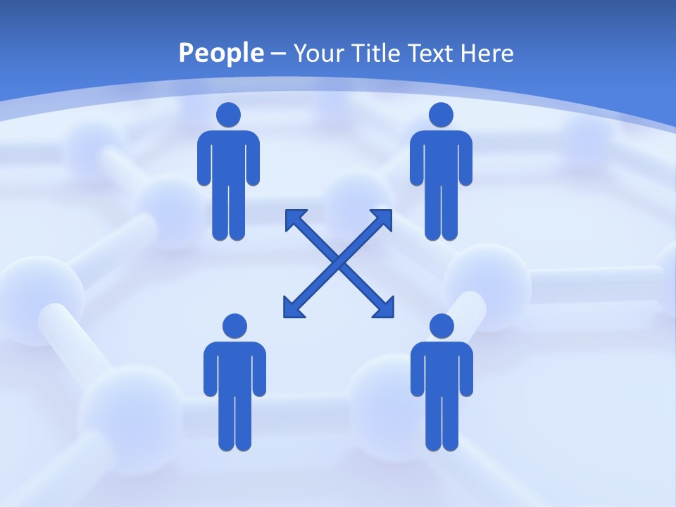 A Blue And White Background With Blue Circles PowerPoint Template