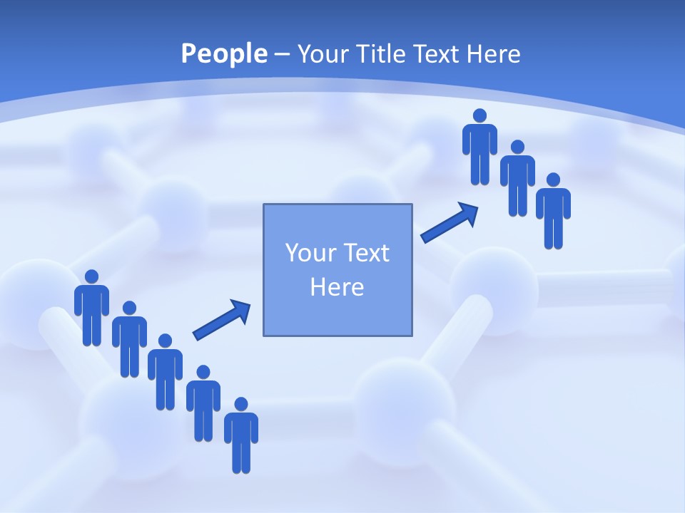 A Blue And White Background With Blue Circles PowerPoint Template