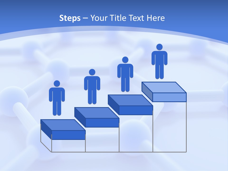 A Blue And White Background With Blue Circles PowerPoint Template