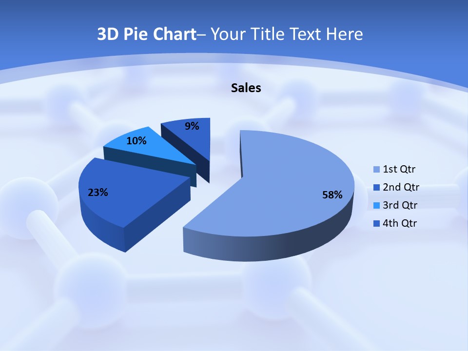 A Blue And White Background With Blue Circles PowerPoint Template