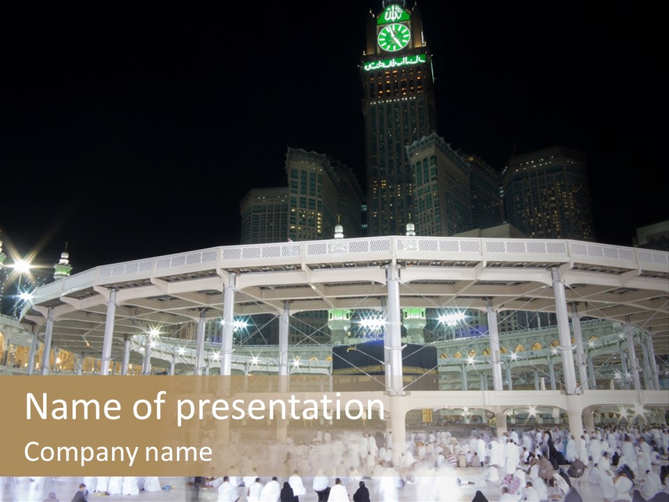 A Large Building With A Clock Tower In The Background PowerPoint Template