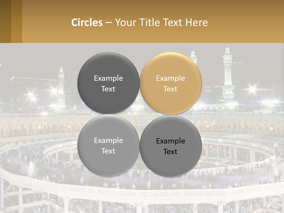 A Large Building With A Lot Of Lights In It PowerPoint Template