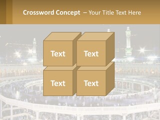 A Large Building With A Lot Of Lights In It PowerPoint Template