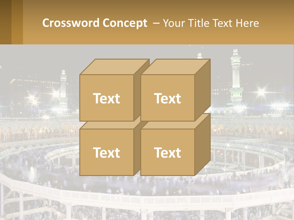 A Large Building With A Lot Of Lights In It PowerPoint Template