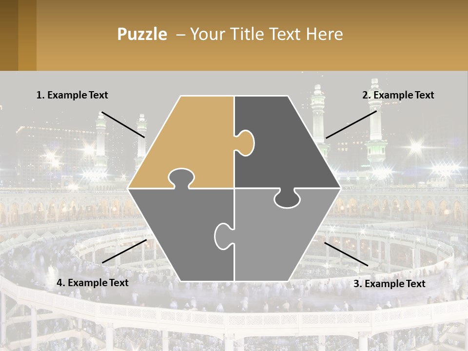 A Large Building With A Lot Of Lights In It PowerPoint Template