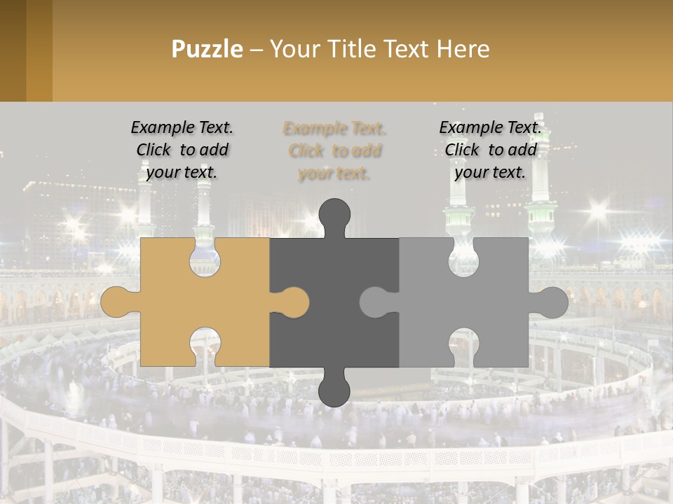 A Large Building With A Lot Of Lights In It PowerPoint Template