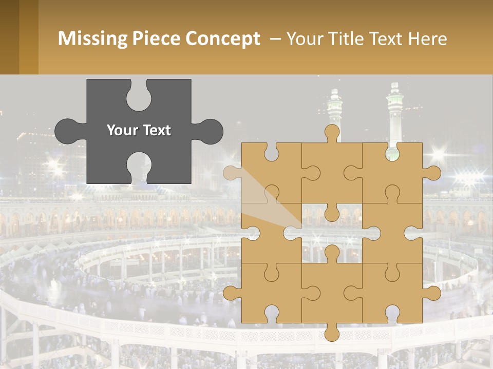 A Large Building With A Lot Of Lights In It PowerPoint Template