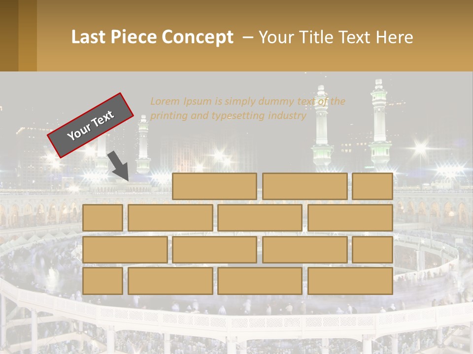 A Large Building With A Lot Of Lights In It PowerPoint Template