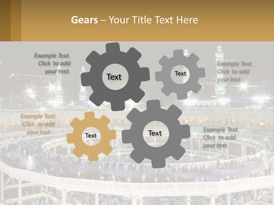 A Large Building With A Lot Of Lights In It PowerPoint Template