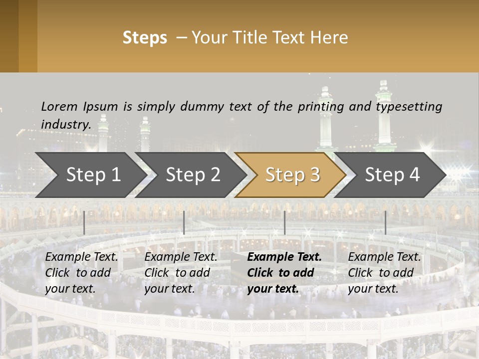 A Large Building With A Lot Of Lights In It PowerPoint Template