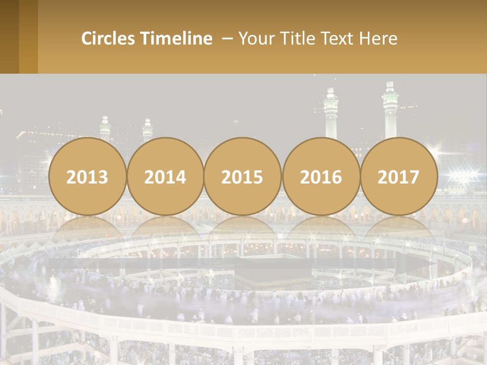 A Large Building With A Lot Of Lights In It PowerPoint Template