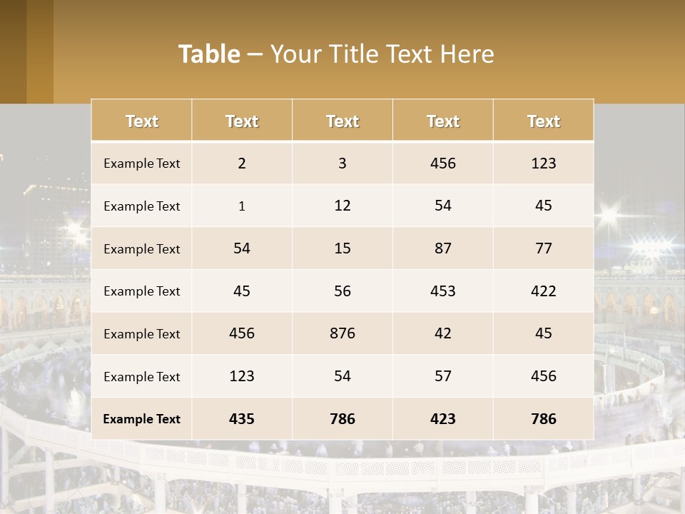 A Large Building With A Lot Of Lights In It PowerPoint Template