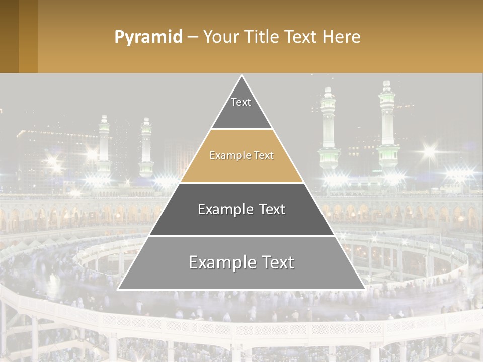 A Large Building With A Lot Of Lights In It PowerPoint Template