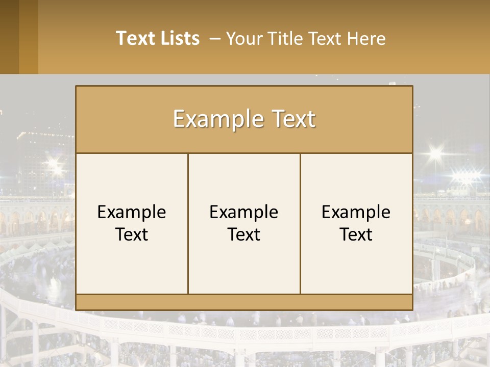 A Large Building With A Lot Of Lights In It PowerPoint Template
