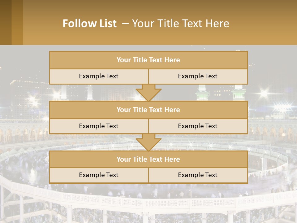 A Large Building With A Lot Of Lights In It PowerPoint Template