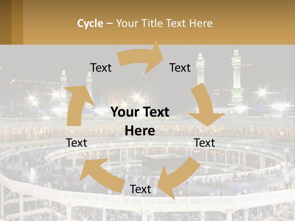 A Large Building With A Lot Of Lights In It PowerPoint Template