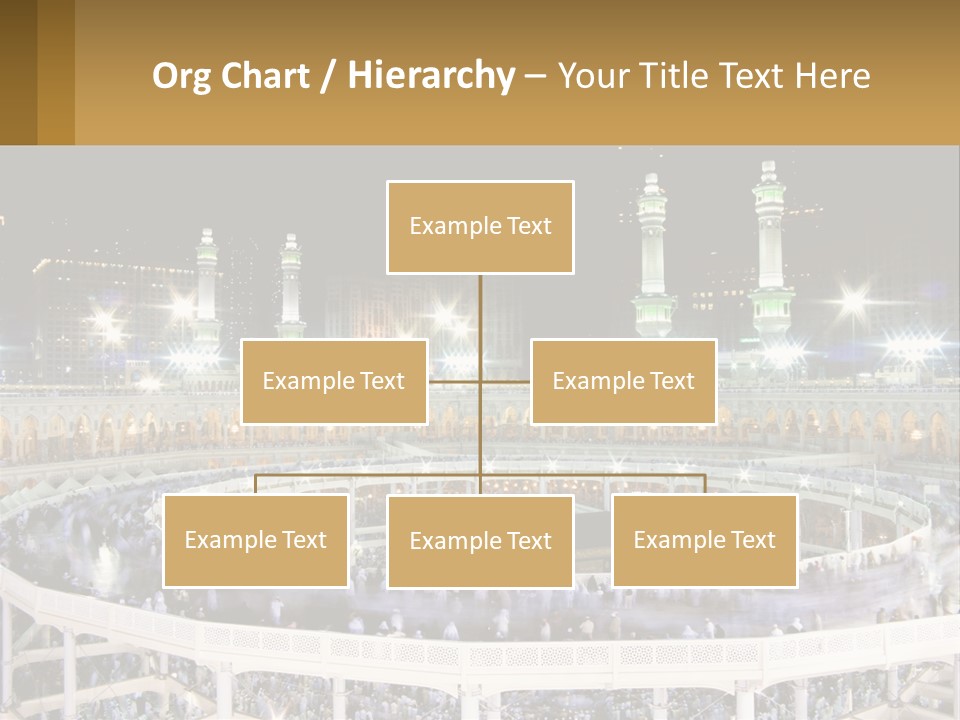 A Large Building With A Lot Of Lights In It PowerPoint Template