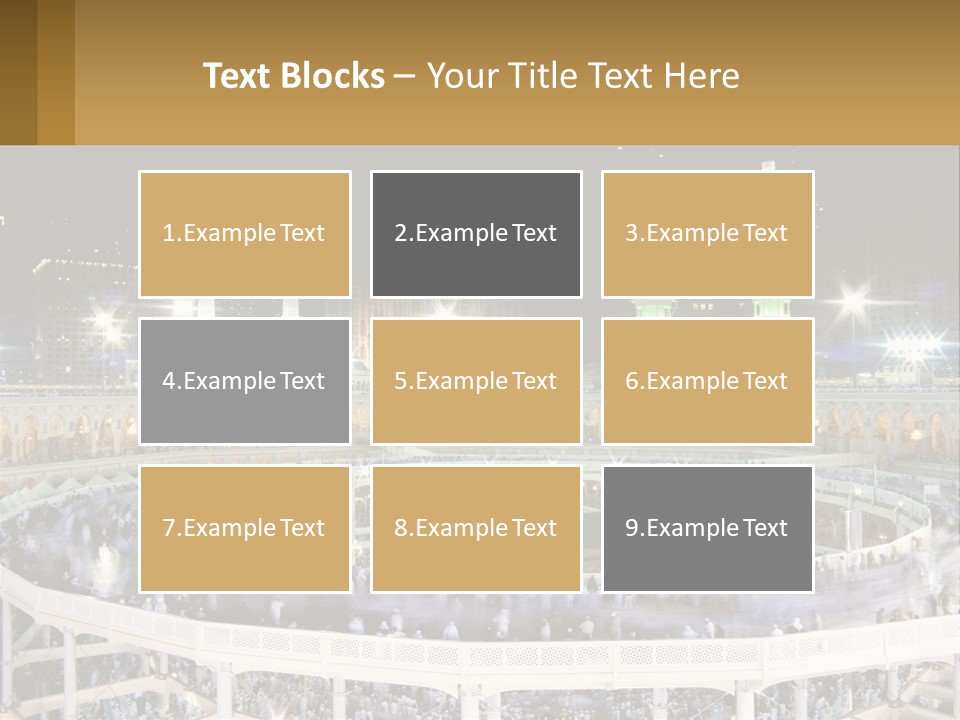 A Large Building With A Lot Of Lights In It PowerPoint Template