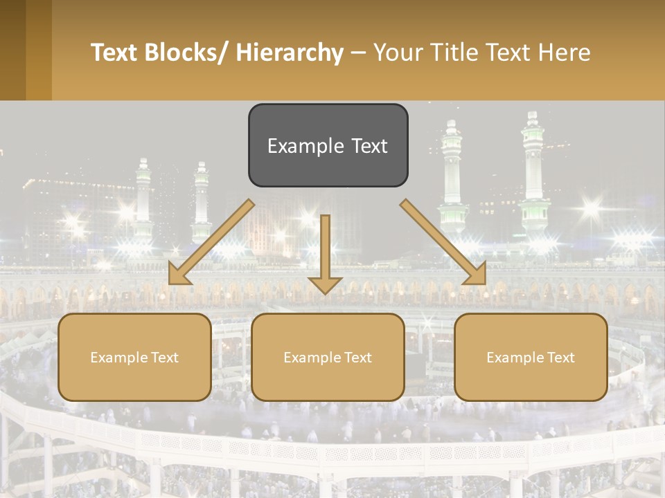 A Large Building With A Lot Of Lights In It PowerPoint Template