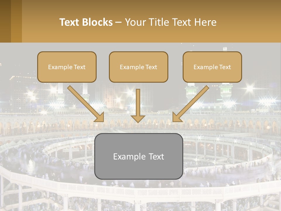 A Large Building With A Lot Of Lights In It PowerPoint Template