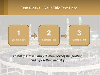 A Large Building With A Lot Of Lights In It PowerPoint Template