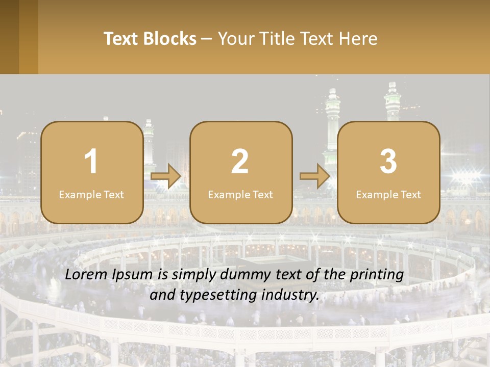 A Large Building With A Lot Of Lights In It PowerPoint Template
