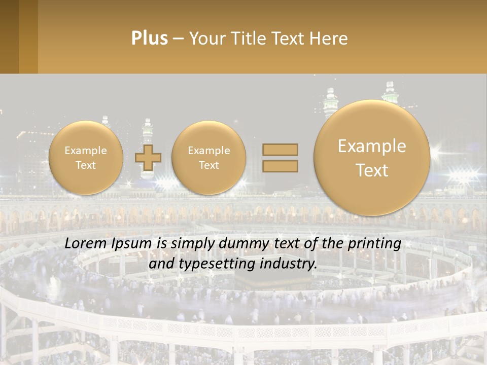 A Large Building With A Lot Of Lights In It PowerPoint Template