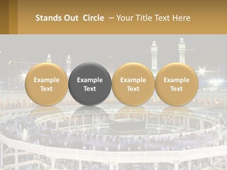 A Large Building With A Lot Of Lights In It PowerPoint Template