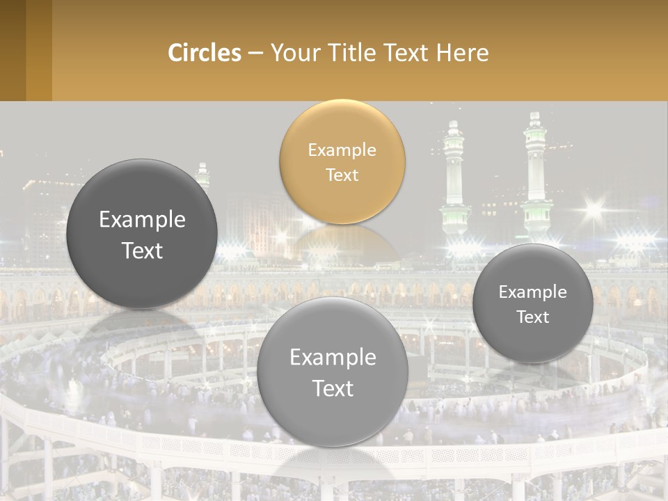 A Large Building With A Lot Of Lights In It PowerPoint Template