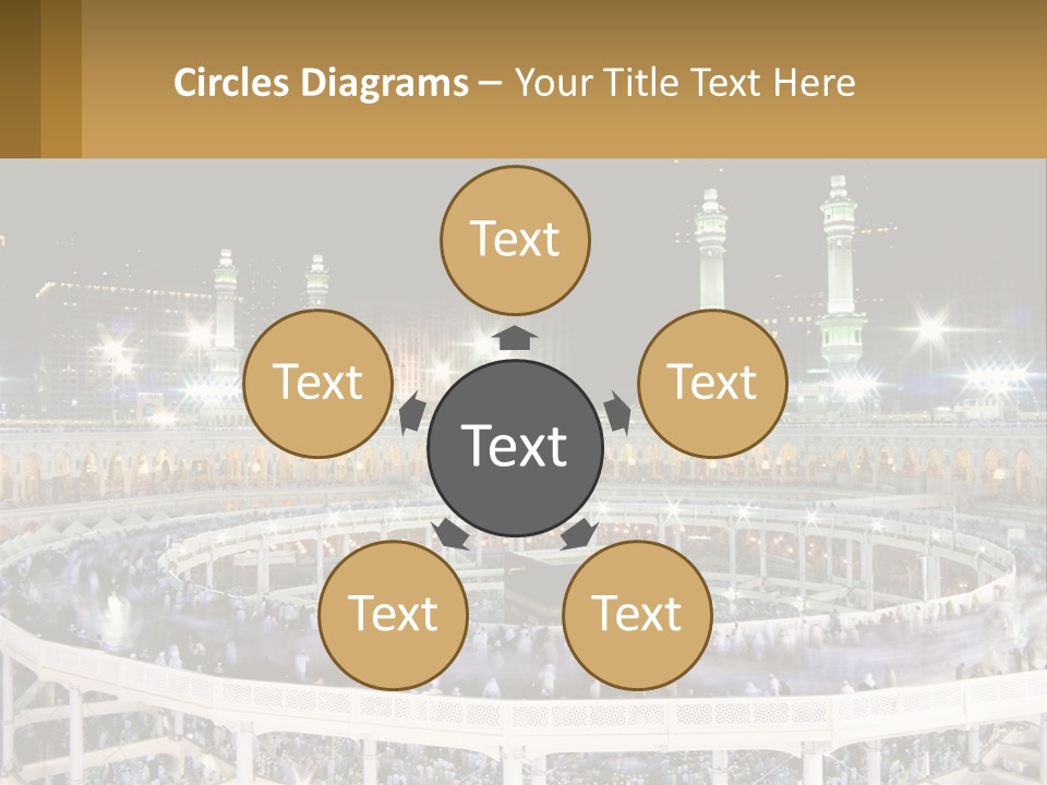 A Large Building With A Lot Of Lights In It PowerPoint Template