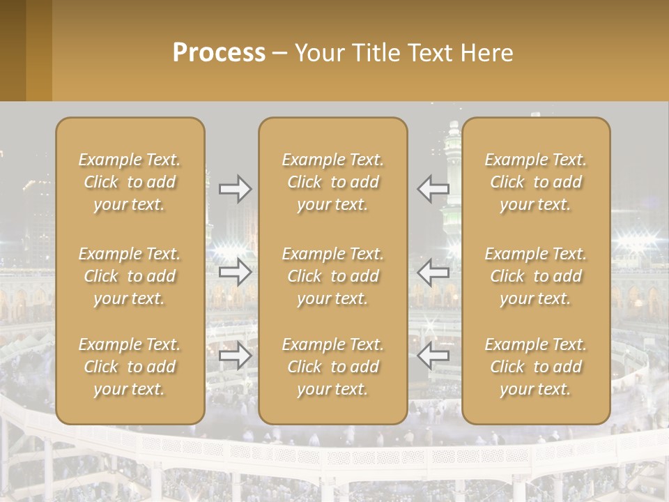 A Large Building With A Lot Of Lights In It PowerPoint Template