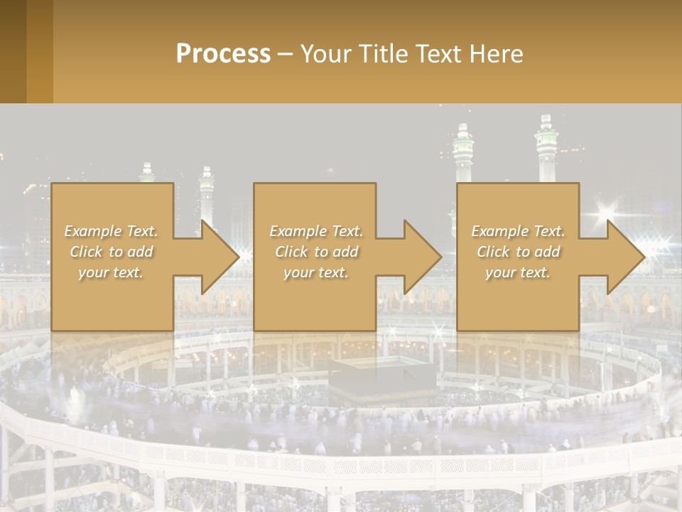 A Large Building With A Lot Of Lights In It PowerPoint Template