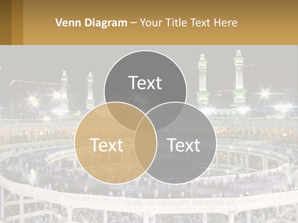 A Large Building With A Lot Of Lights In It PowerPoint Template