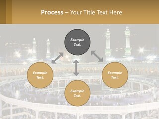 A Large Building With A Lot Of Lights In It PowerPoint Template