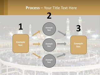 A Large Building With A Lot Of Lights In It PowerPoint Template