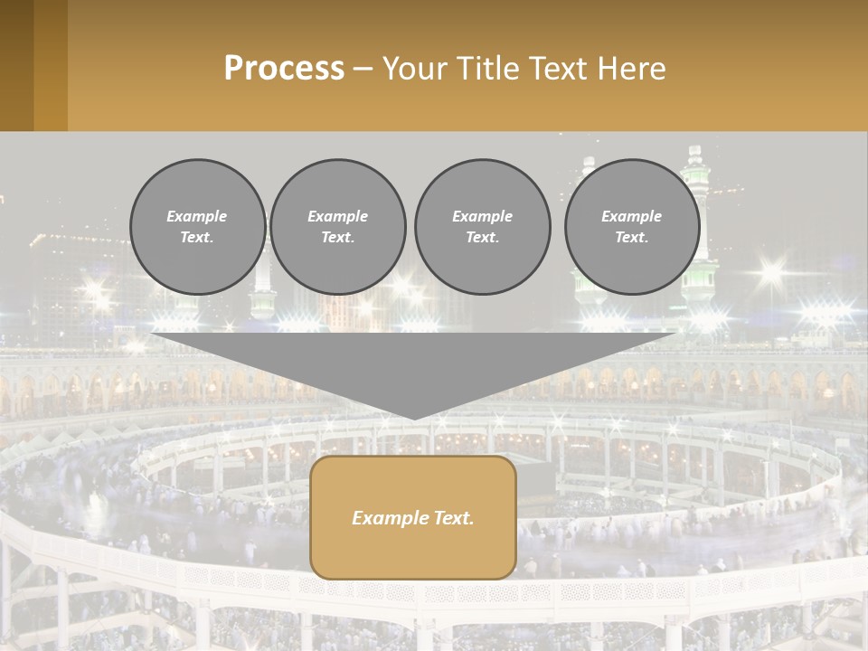 A Large Building With A Lot Of Lights In It PowerPoint Template
