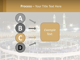 A Large Building With A Lot Of Lights In It PowerPoint Template