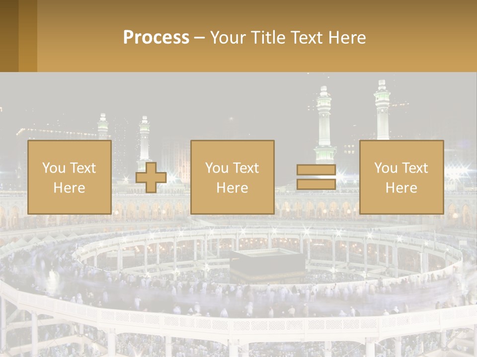 A Large Building With A Lot Of Lights In It PowerPoint Template