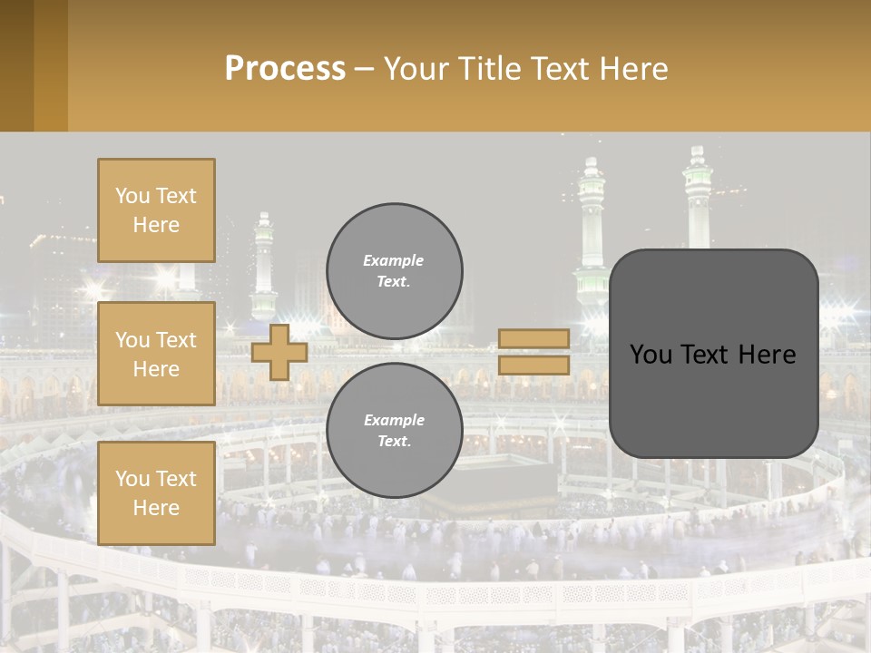 A Large Building With A Lot Of Lights In It PowerPoint Template