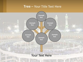 A Large Building With A Lot Of Lights In It PowerPoint Template