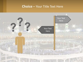 A Large Building With A Lot Of Lights In It PowerPoint Template