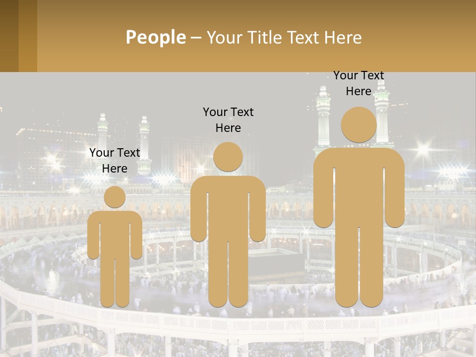 A Large Building With A Lot Of Lights In It PowerPoint Template